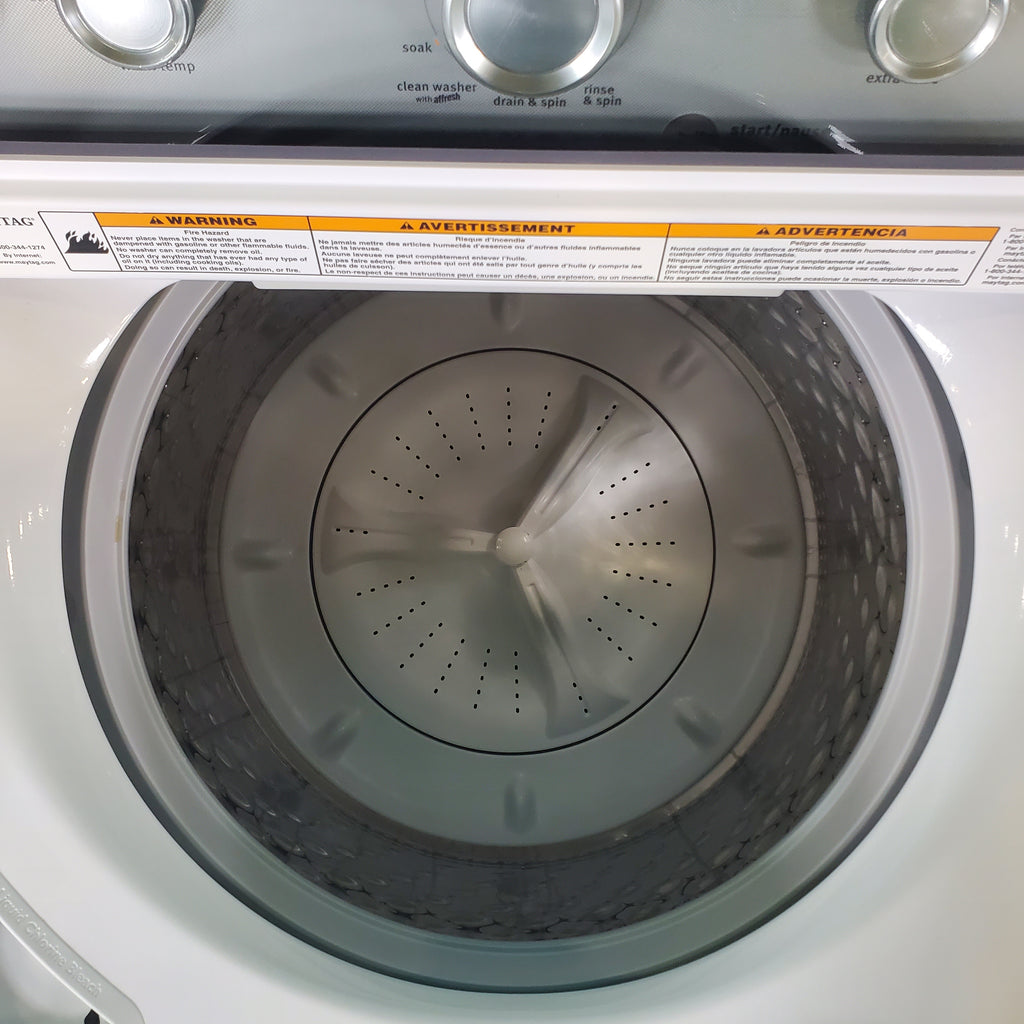 Pictures of Neu Elite Maytag Bravos High Capacity Impeller Washer & Gas Dryer Set: 4.3 cu. ft. High Capacity Impeller Washer With Extra Water Cycle / Option & 7.0 cu. ft. Gas Dryer With Auto Sensor Dry  - Certified Refurbished - Neu Appliance Outlet - Discount Appliance Outlet in Austin, Tx
