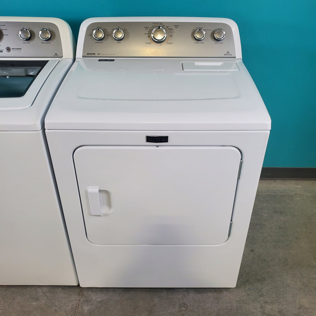 Pictures of Neu Elite Maytag Bravos High Capacity Impeller Washer & Gas Dryer Set: 4.3 cu. ft. High Capacity Impeller Washer With Extra Water Cycle / Option & 7.0 cu. ft. Gas Dryer With Auto Sensor Dry  - Certified Refurbished - Neu Appliance Outlet - Discount Appliance Outlet in Austin, Tx