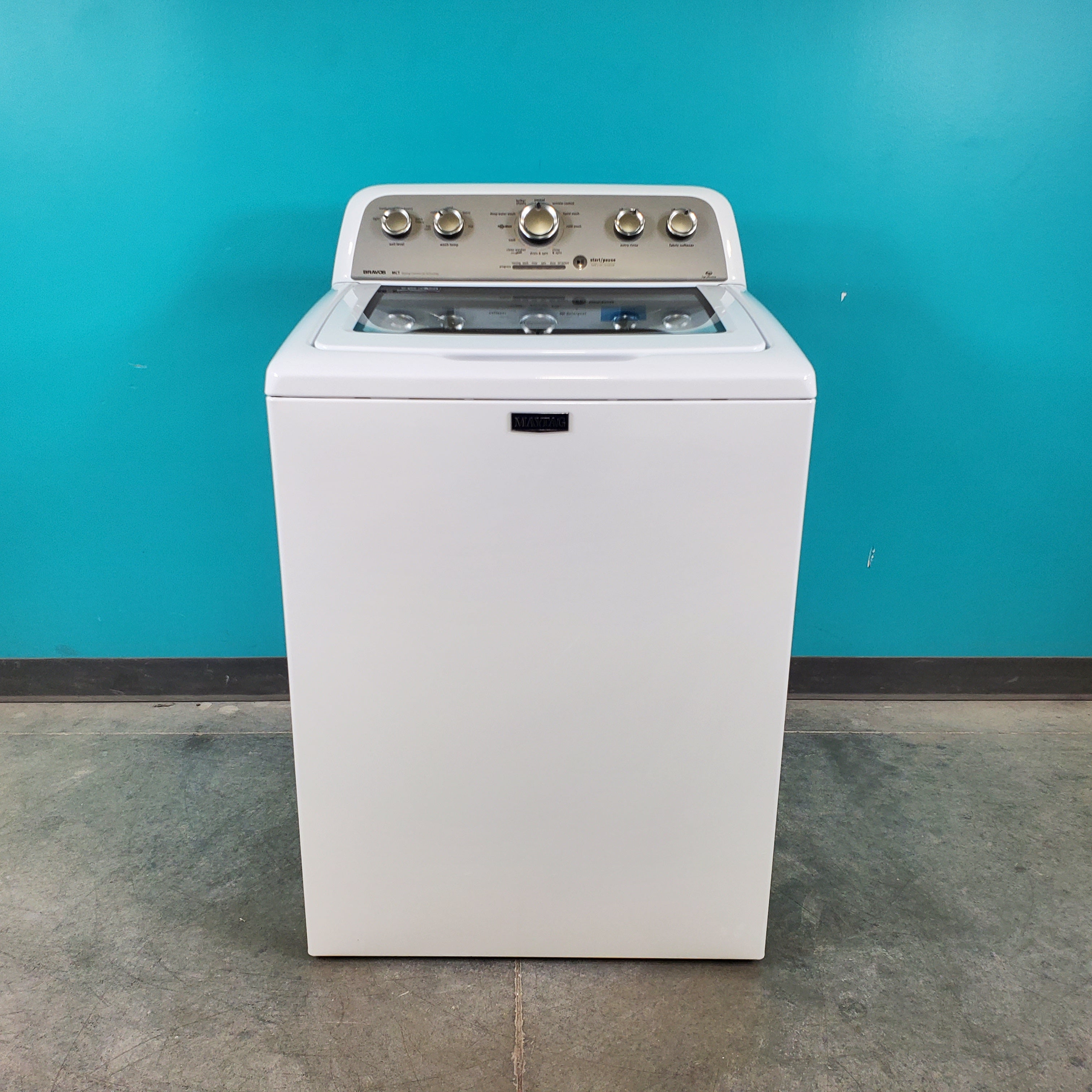 Pictures of Neu Elite Maytag Bravos High Capacity 4.3 cu. ft. Impeller Top Load HE Washing Machine With Extra Water Cycle / Option - Certified Refurbished - Neu Appliance Outlet - Discount Appliance Outlet in Austin, Tx
