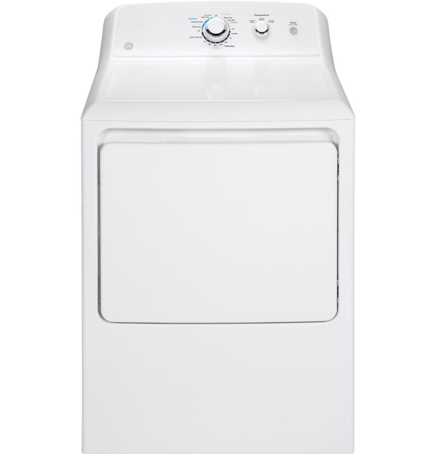 GE® 4.2 cu. ft. Capacity Washer with Stainless Steel Basket Certified Refurbished and GE 6.2 cu. ft. Capacity Electric Dryer with Up To 120 ft. Venting and Shallow Depth GTD33EASKWW - Certified Refurbished