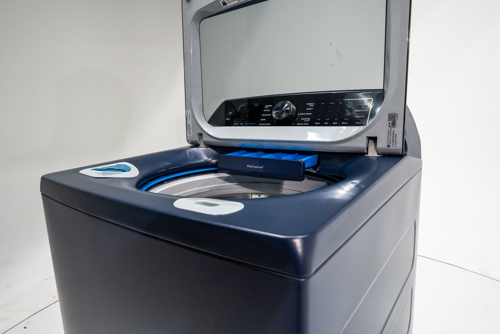 Pictures of GE Profile™ ENERGY STAR® 5.3 cu. ft. Capacity Washer with Smarter Wash Technology and Adaptive SmartDispense PTW805BPWRS - New in Box - Neu Appliance Outlet - Discount Appliance Outlet in Austin, Tx