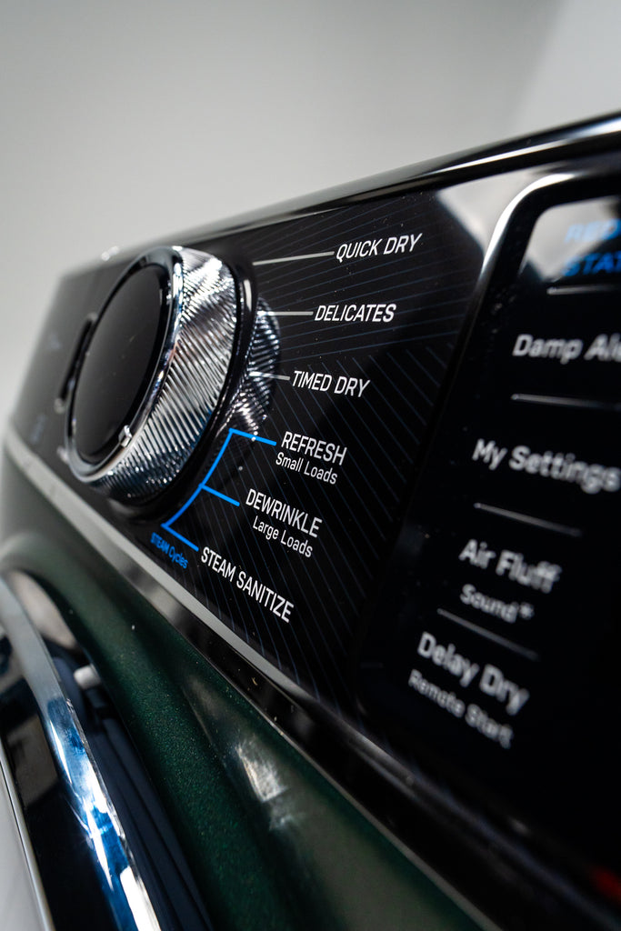 Pictures of GE Profile™ ENERGY STAR® 7.8 cu. ft. Capacity Smart Front Load Electric Dryer with Steam and Sanitize Cycle PFD95ESPWGN - New in Box - Neu Appliance Outlet - Discount Appliance Outlet in Austin, Tx