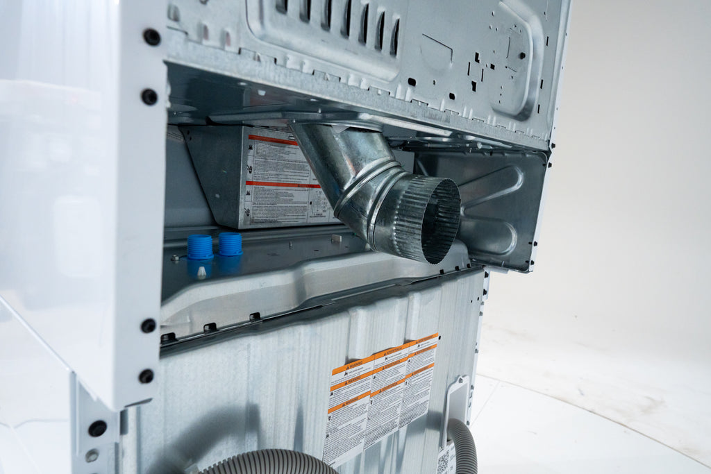 Pictures of GE Unitized Spacemaker® 3.8 cu. ft. Capacity Washer with Stainless Steel Basket and 5.9 cu. ft. Capacity Electric Dryer GUD27ESSMWW - New in Box - Neu Appliance Outlet - Discount Appliance Outlet in Austin, Tx