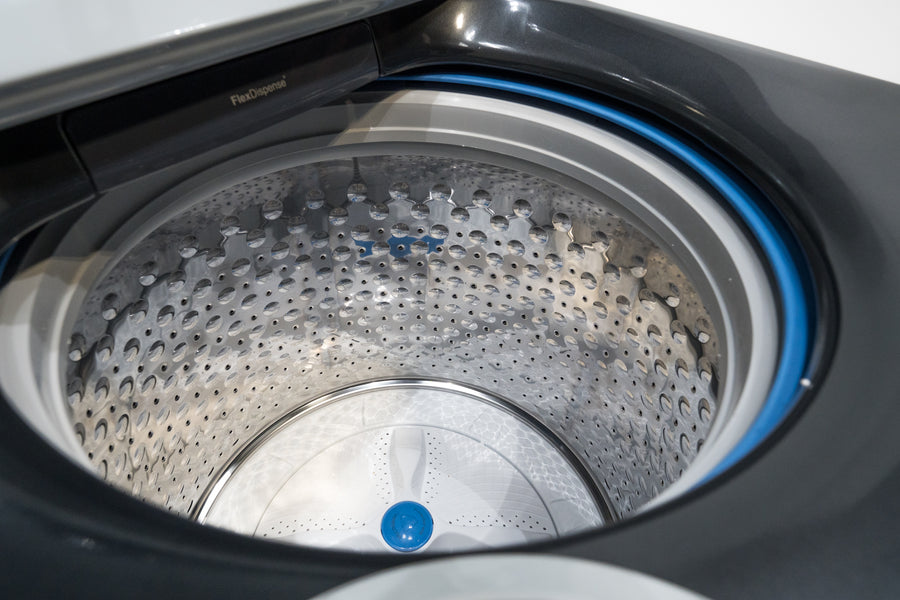 GE Profile™ ENERGY STAR® 5.0 cu. ft. Capacity Washer with Smarter Wash Technology and FlexDispense™ PTW600BPRDG - New in Box and GE Profile™ ENERGY STAR® 7.4 cu. ft. Capacity Gas Dryer with Sanitize Cycle and Sensor Dry GE9874G - PTD60GBPRDG - New In Box