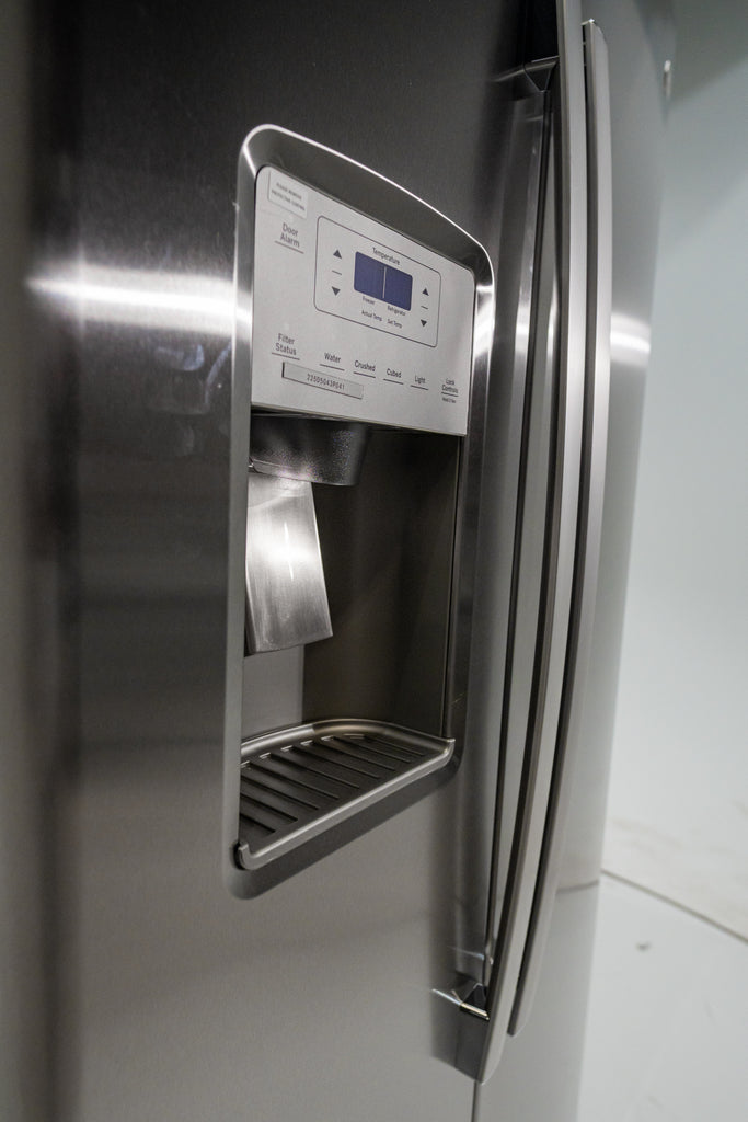 Pictures of GE 21.8 Cu. Ft. Counter-Depth Fingerprint Resistant Side-By-Side Refrigerator GZS221YN - New in Box - Neu Appliance Outlet - Discount Appliance Outlet in Austin, Tx
