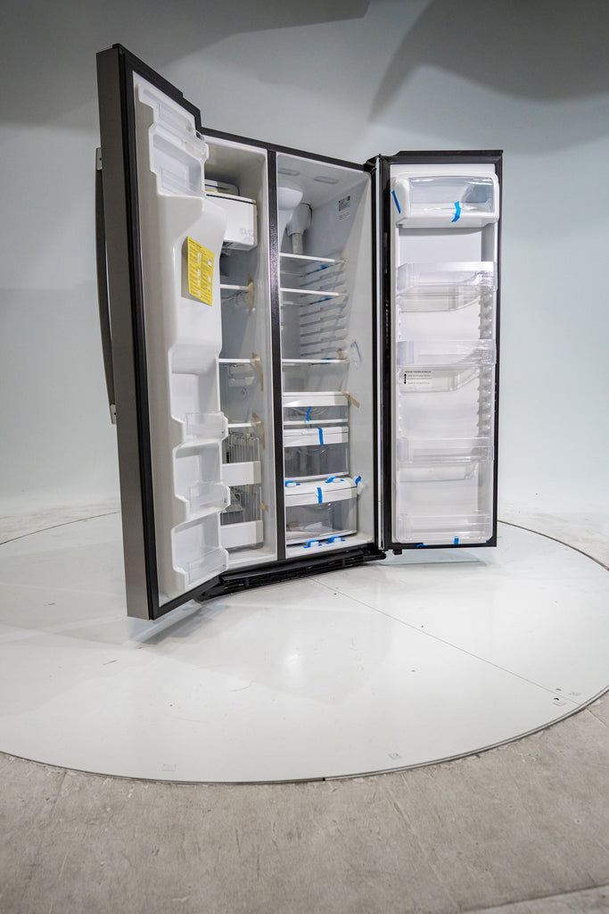 Pictures of GE 21.8 Cu. Ft. Counter-Depth Fingerprint Resistant Side-By-Side Refrigerator GZS221YN - New in Box - Neu Appliance Outlet - Discount Appliance Outlet in Austin, Tx
