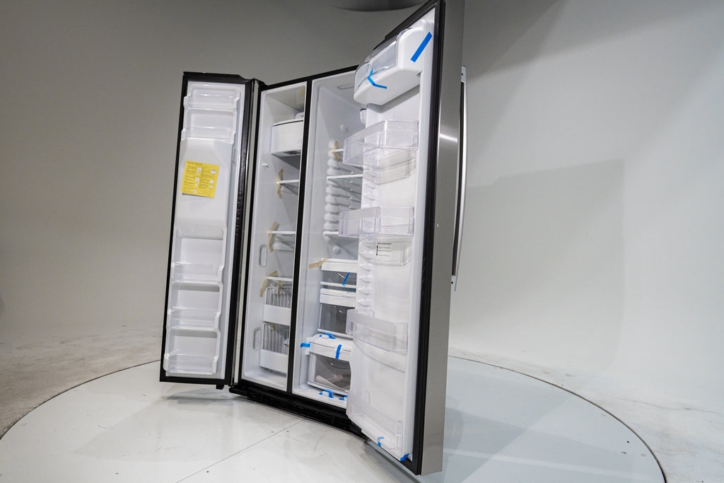 Pictures of GE 21.8 Cu. Ft. Counter-Depth Fingerprint Resistant Side-By-Side Refrigerator GZS221YN - New in Box - Neu Appliance Outlet - Discount Appliance Outlet in Austin, Tx