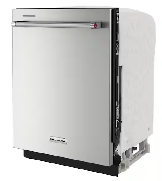 Kitchenaid 360° Max Jets™ Third Rack Dishwasher with 50+ Total Wash Jets, 44 dBA in PrintShield Stainless Steel KDTM404KPS - Open Box