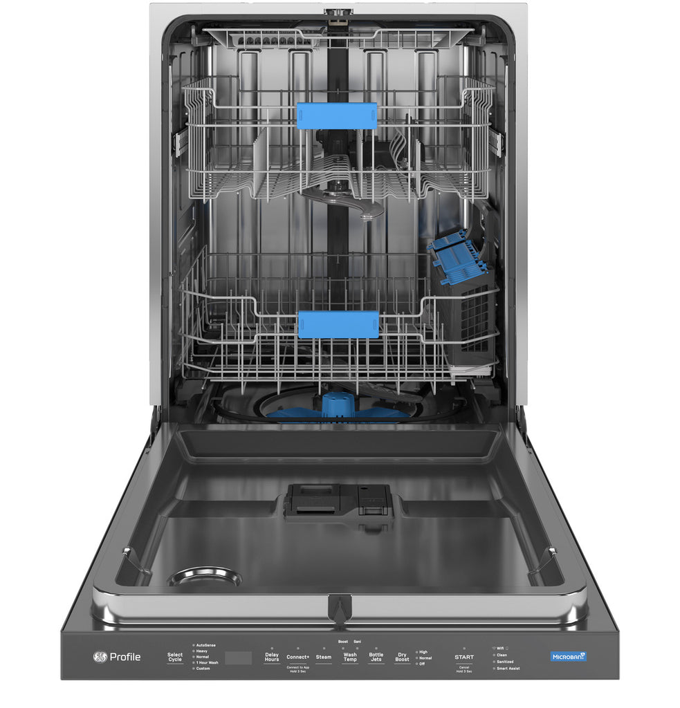 Pictures of GE Profile™ ENERGY STAR® Fingerprint Resistant Top Control Stainless Interior Dishwasher with Microban™ Antimicrobial Technology PDT715SYVFS - New in Box - Neu Appliance Outlet - Discount Appliance Outlet in Austin, Tx