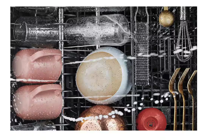 Kitchenaid 360° Max Jets™ Third Rack Dishwasher with 50+ Total Wash Jets, 44 dBA in PrintShield Stainless Steel KDTM404KPS - Open Box