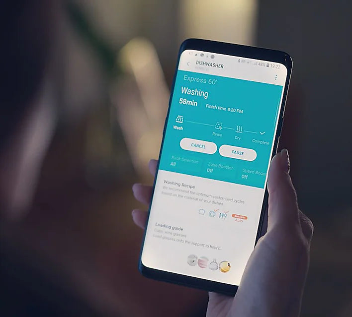 Pictures of Samsung AutoRelease Smart 39dBA Dishwasher with Linear Wash in Fingerprint Resistant Black Stainless Steel DW80R9950UG - Scratch and dent (minor) - Neu Appliance Outlet - Discount Appliance Outlet in Austin, Tx