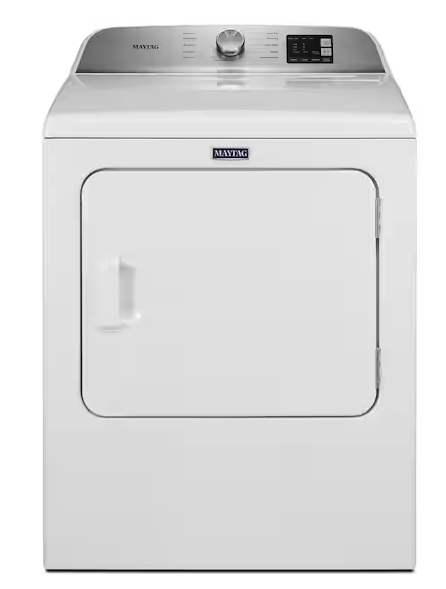 Maytag 7.0 cu ft Electric Dryer with Moisture Sensing and Quick Dry Cycle MED6200KW - Scratch & Dent (Moderate)