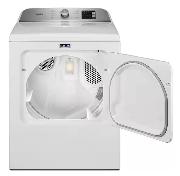 Maytag 7.0 cu ft Electric Dryer with Moisture Sensing and Quick Dry Cycle MED6200KW - Scratch & Dent (Moderate)
