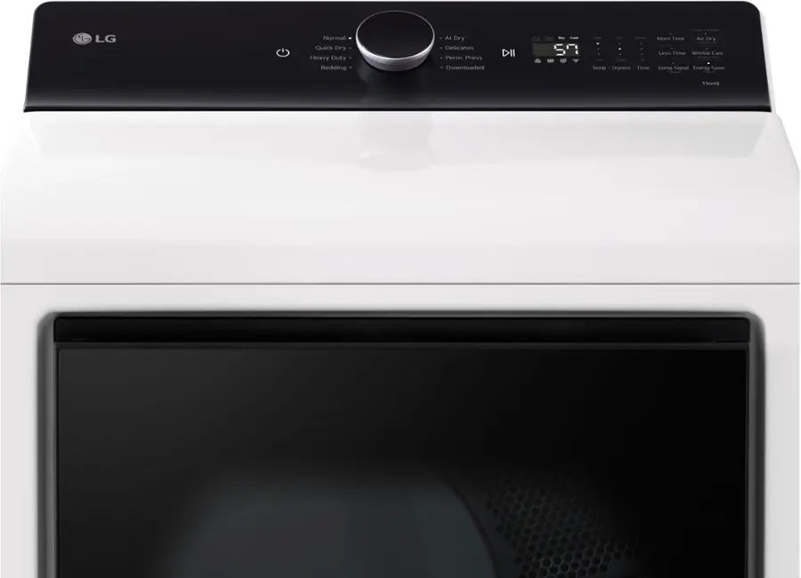 Pictures of LG Energy Star Certified 7.3 cu. ft. Ultra Large Capacity Rear Control Electric Dryer with LG EasyLoad™ Door and AI Sensing DLE8400WE - New in Box - Neu Appliance Outlet - Discount Appliance Outlet in Austin, Tx