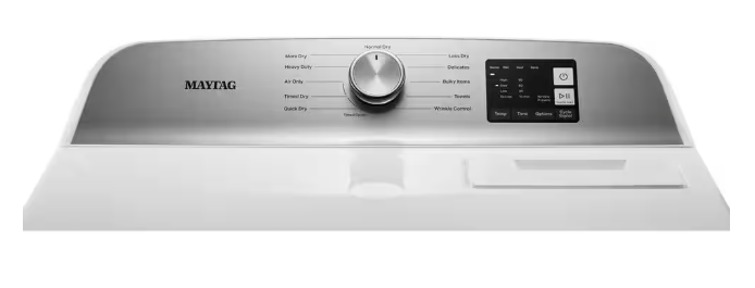 Maytag 7.0 cu ft Electric Dryer with Moisture Sensing and Quick Dry Cycle MED6200KW - Scratch & Dent (Moderate)