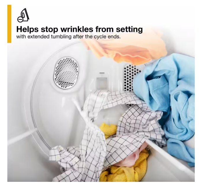 Whirlpool 7.0 cu. ft. Electric Dryer with Hamper Door 22442606 - WED5010LW - Scratch & Dent (Minor)