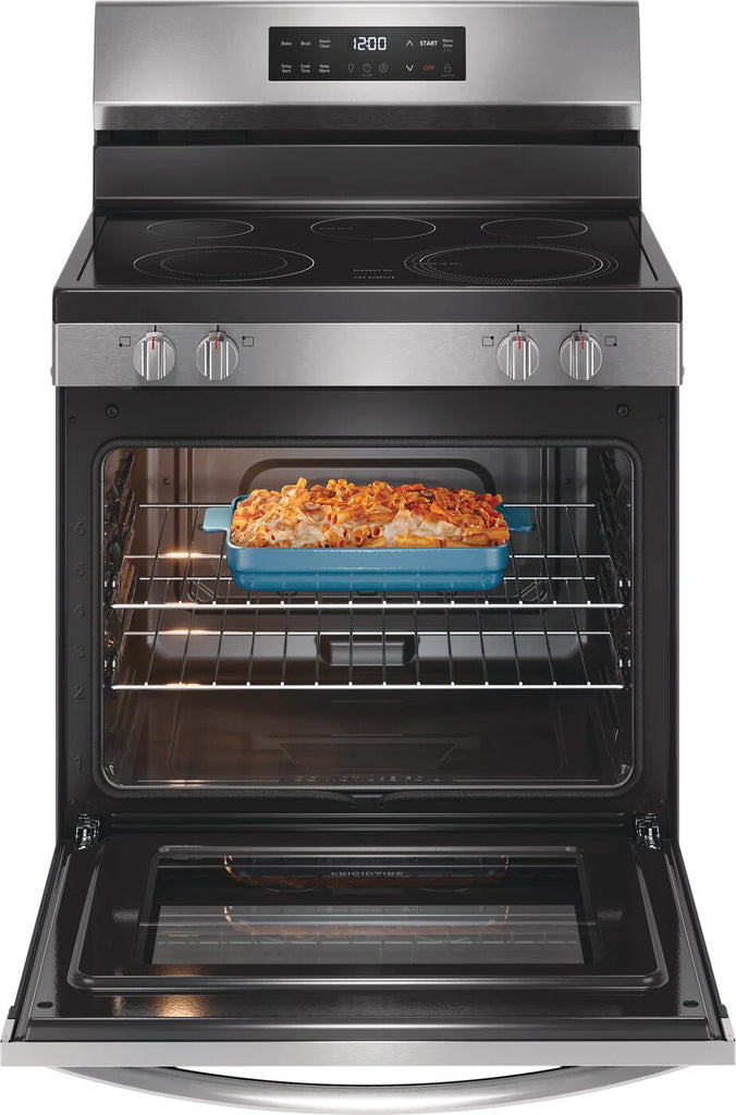 Pictures of Frigidaire Electric Range with EvenTemp and Steam Clean in Stainless Steel - 3SD446 - FCRE3062AS - Open Box - Neu Appliance Outlet - Discount Appliance Outlet in Austin, Tx