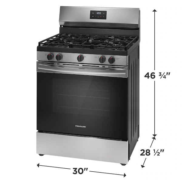 Pictures of Frigidaire Stainless Steel 30" 5 Burner Gas Range with Even Baking Technology - New in Box - Neu Appliance Outlet - Discount Appliance Outlet in Austin, Tx