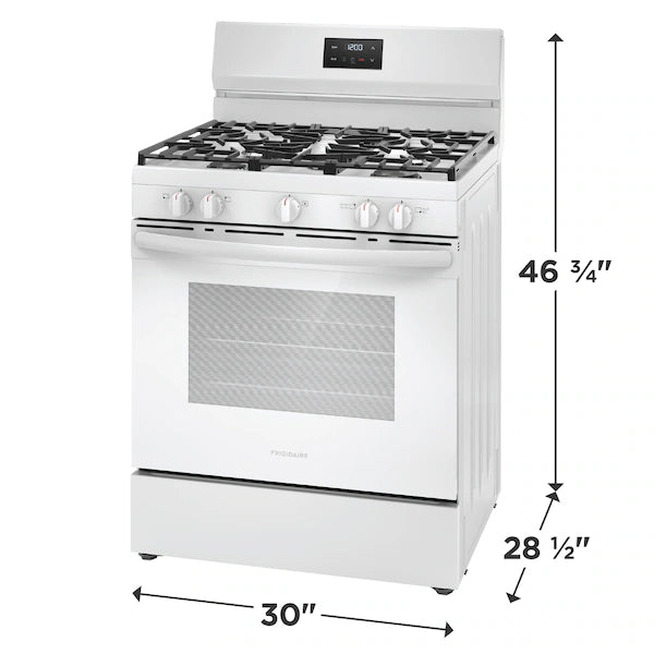 Frigidaire 5 Burner Gas Range with Even Baking Technology in White 20531SD470 - FCRG3052BW - Open Box