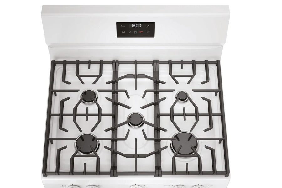 Frigidaire 5 Burner Gas Range with Even Baking Technology in White 20531SD470 - FCRG3052BW - Open Box