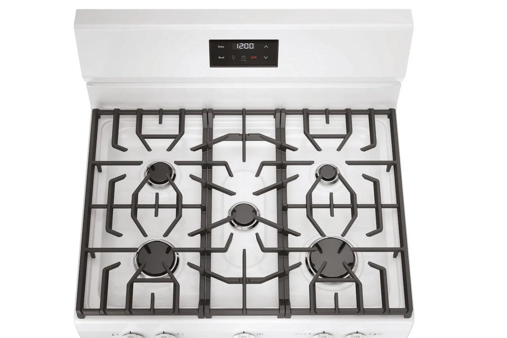 Pictures of Frigidaire White 30" 5 Burner Gas Range with Even Baking Technology - New in Box - Neu Appliance Outlet - Discount Appliance Outlet in Austin, Tx
