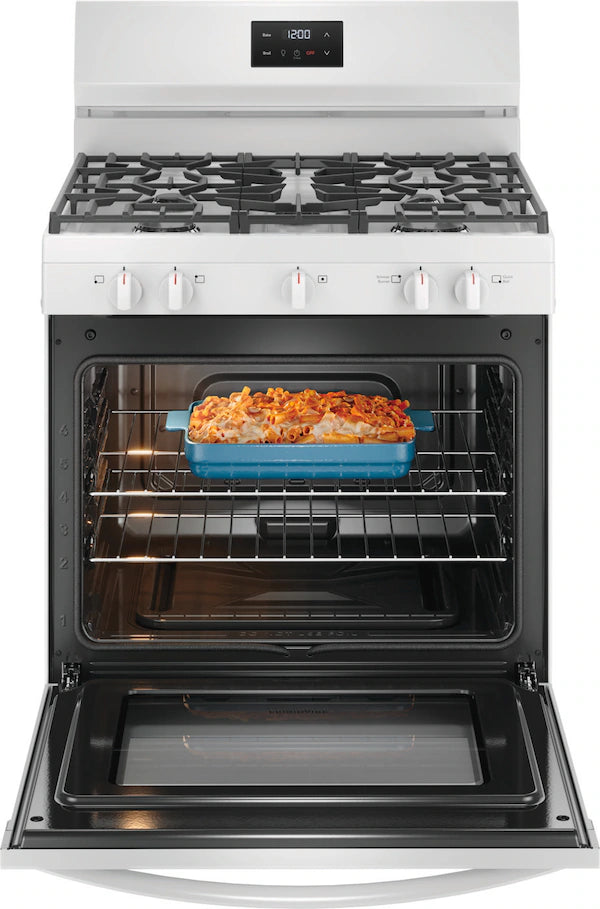 Frigidaire 5 Burner Gas Range with Even Baking Technology in White 20531SD470 - FCRG3052BW - Open Box