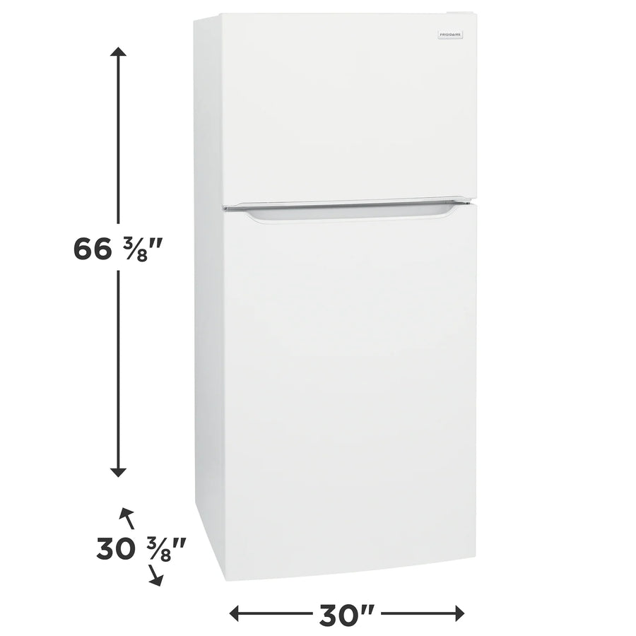 Frigidaire 30 in. Width 18.3 cu. ft. Top Freezer Refrigerator with EvenTemp Cooling System in White 3SD1049 - FFTR1835VW - Scratch & Dent (Moderate)
