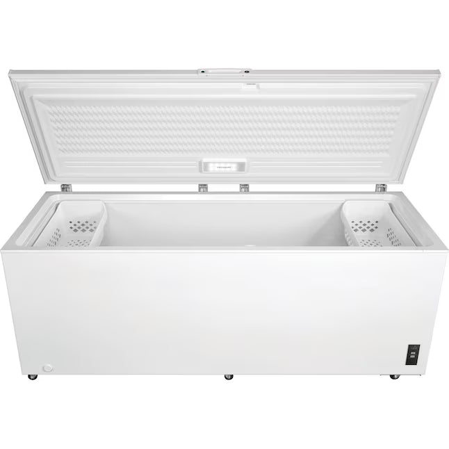 Frigidaire 25 Cu. Ft. Garage Ready Chest Freezer with LED Light and Adjustable Temperature Control 20331SD291 - FFCL2542AW - Scratch & Dent (Major)