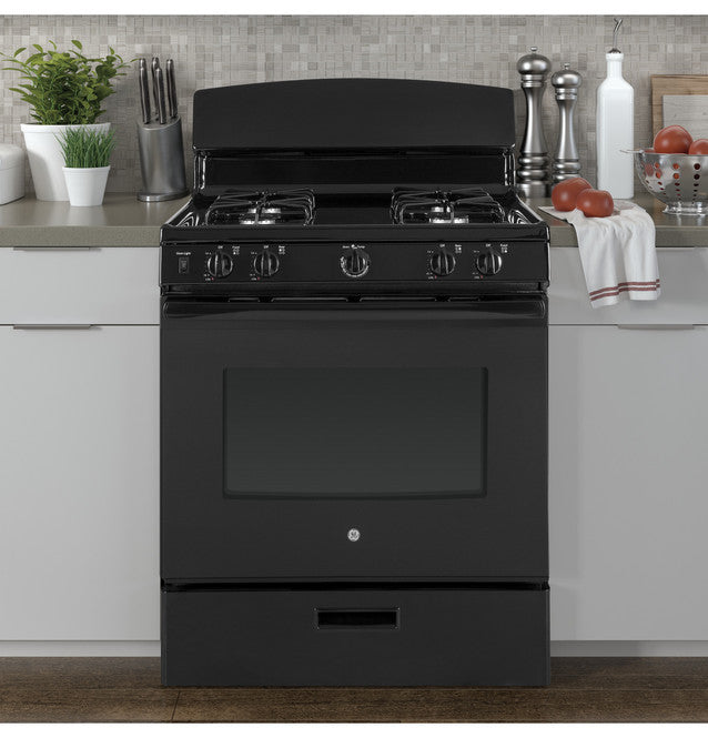 Pictures of GE® Free-Standing Gas Range in Black JGBS30DEKBB - New in Box - Neu Appliance Outlet - Discount Appliance Outlet in Austin, Tx