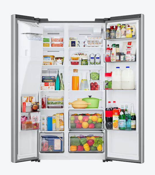 Pictures of Hisense 29.1 cu. ft. Standard Depth Side by Side Refrigerator Stainless Steel 3SD718 - HRS290P5FSE - Open Box - Neu Appliance Outlet - Discount Appliance Outlet in Austin, Tx