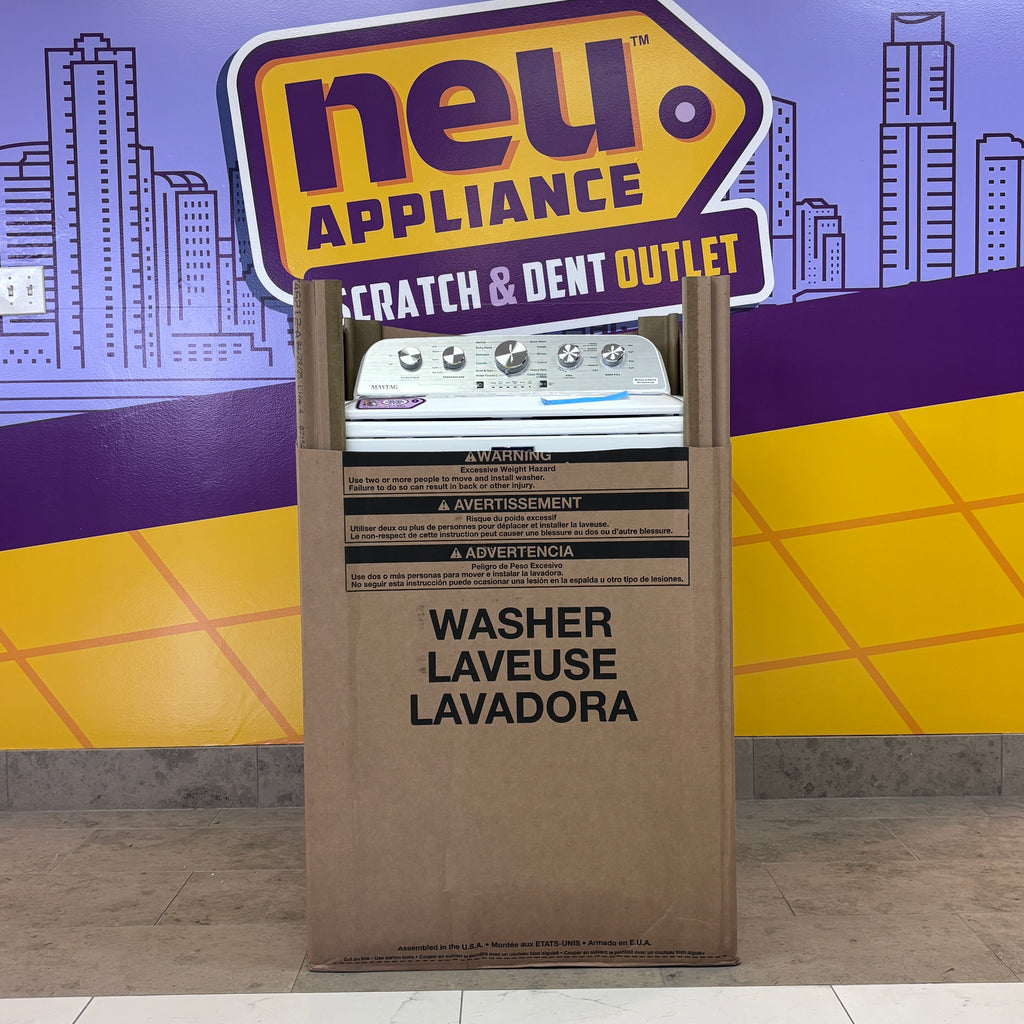 Pictures of Maytag White Top Load 4.5 Cu. Ft. Washer with Extra Power MVW5035MW - New in Box - Neu Appliance Outlet - Discount Appliance Outlet in Austin, Tx