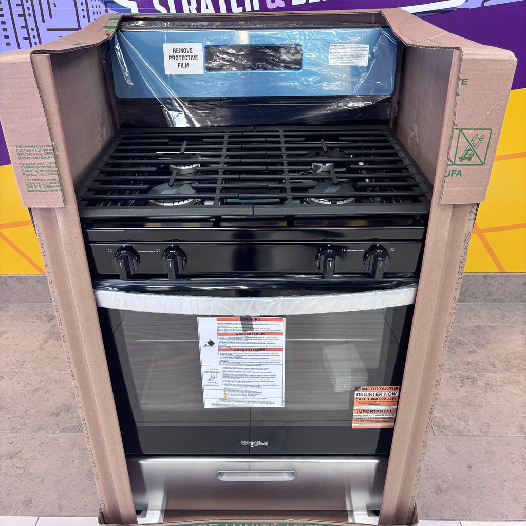 Pictures of Whirlpool Stainless 5.1 Cu. Ft. Freestanding Gas Range with Broiler Drawer and Two Speed Heat Burners WFG320M0MS - New In Box - Neu Appliance Outlet - Discount Appliance Outlet in Austin, Tx