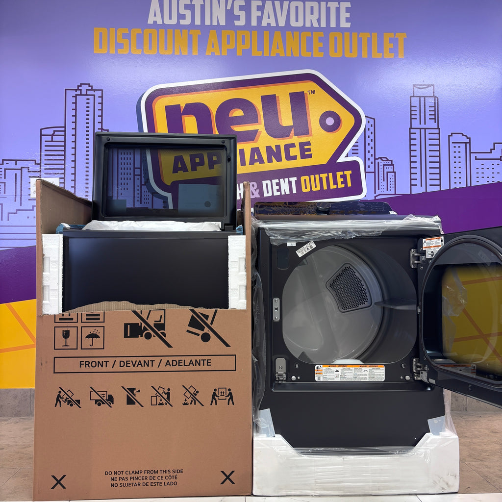 Pictures of LG 5.3 cu. ft. Smart Top Load Washer with 4-Way® Agitator, TurboWash3D Technology, and AI Sensing EasyUnload™ WT8405CB - New in Box and LG 7.3 cu. ft. Rear Control Electric Dryer with LG EasyLoad™ Door and AI Sensing DLE8400BE - New in Box - Neu Appliance Outlet - Discount Appliance Outlet in Austin, Tx