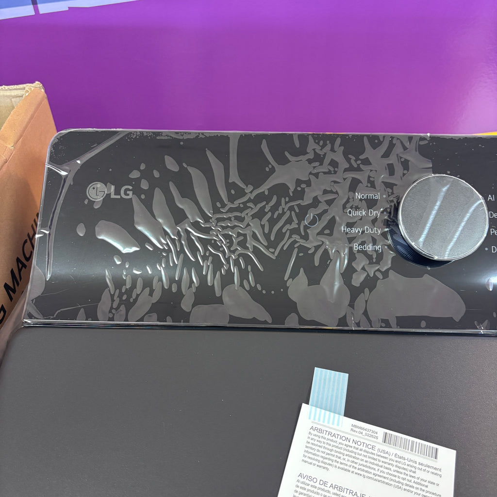 Pictures of LG 5.3 cu. ft. Smart Top Load Washer with 4-Way® Agitator, TurboWash3D Technology, and AI Sensing EasyUnload™ WT8405CB - New in Box and LG 7.3 cu. ft. Rear Control Electric Dryer with LG EasyLoad™ Door and AI Sensing DLE8400BE - New in Box - Neu Appliance Outlet - Discount Appliance Outlet in Austin, Tx