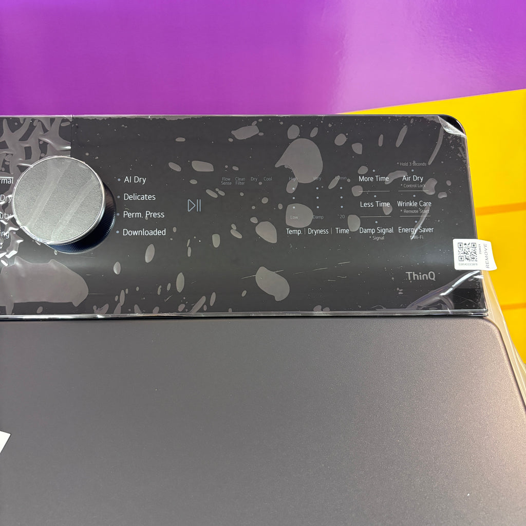 Pictures of LG 5.3 cu. ft. Smart Top Load Washer with 4-Way® Agitator, TurboWash3D Technology, and AI Sensing EasyUnload™ WT8405CB - New in Box and LG 7.3 cu. ft. Rear Control Electric Dryer with LG EasyLoad™ Door and AI Sensing DLE8400BE - New in Box - Neu Appliance Outlet - Discount Appliance Outlet in Austin, Tx