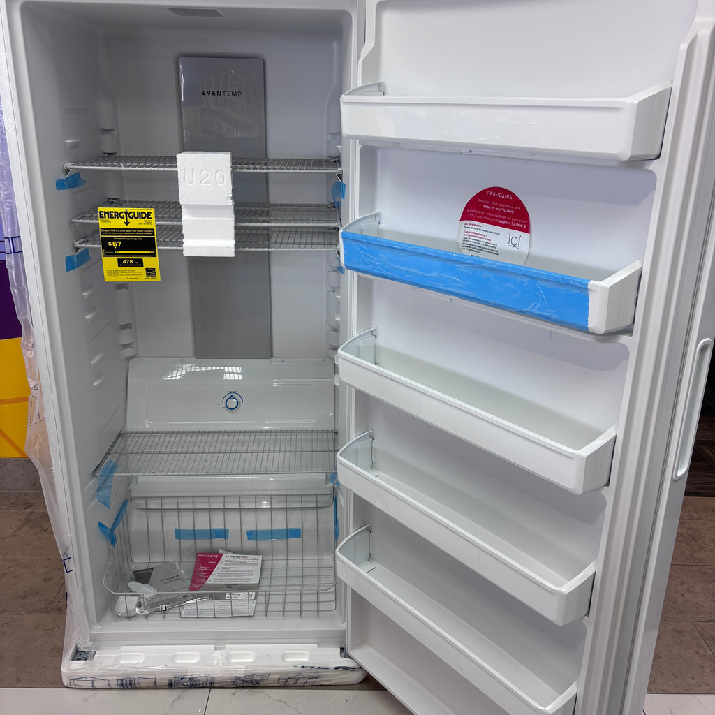 Pictures of Frigidaire 20 Cu. Ft. Energy Star Garage Ready Upright Freezer in White FFUE2022AW - New in Box - Neu Appliance Outlet - Discount Appliance Outlet in Austin, Tx