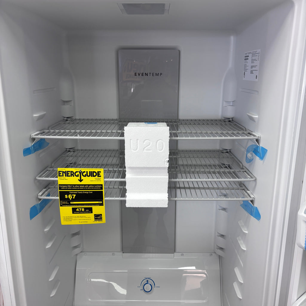 Pictures of Frigidaire 20 Cu. Ft. Energy Star Garage Ready Upright Freezer in White FFUE2022AW - New in Box - Neu Appliance Outlet - Discount Appliance Outlet in Austin, Tx