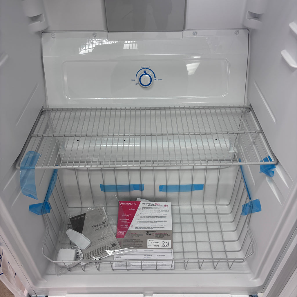 Pictures of Frigidaire 20 Cu. Ft. Energy Star Garage Ready Upright Freezer in White FFUE2022AW - New in Box - Neu Appliance Outlet - Discount Appliance Outlet in Austin, Tx