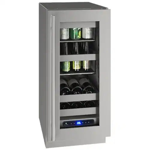U-Line 5 Class 8-Bottle Wine Refrigerator in Stainless Steel UHBV515-SG01A - Open Box
