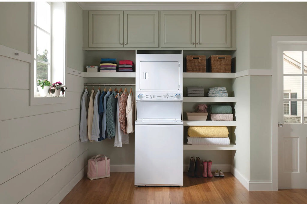 Pictures of Frigidaire Gas Washer/Dryer Laundry Center - 3.9 Cu. Ft Washer and 5.5 Cu. Ft. Dryer 3SD605 - FLCG7522AW - Scratch & Dent (Moderate) - Neu Appliance Outlet - Discount Appliance Outlet in Austin, Tx