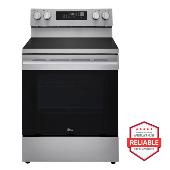 LG 6.3 cu. ft. Smart Wi-Fi Enabled ProBake Convection® Electric Range with Air Fry & EasyClean® LREN6323YE - Open Box