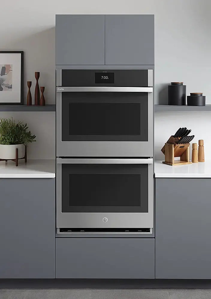 Pictures of GE Profile™ 30" Smart Built-In Convection Double Wall Oven with No Preheat Air Fry and Precision Cooking PTD7000SNSS - Open Box - Neu Appliance Outlet - Discount Appliance Outlet in Austin, Tx