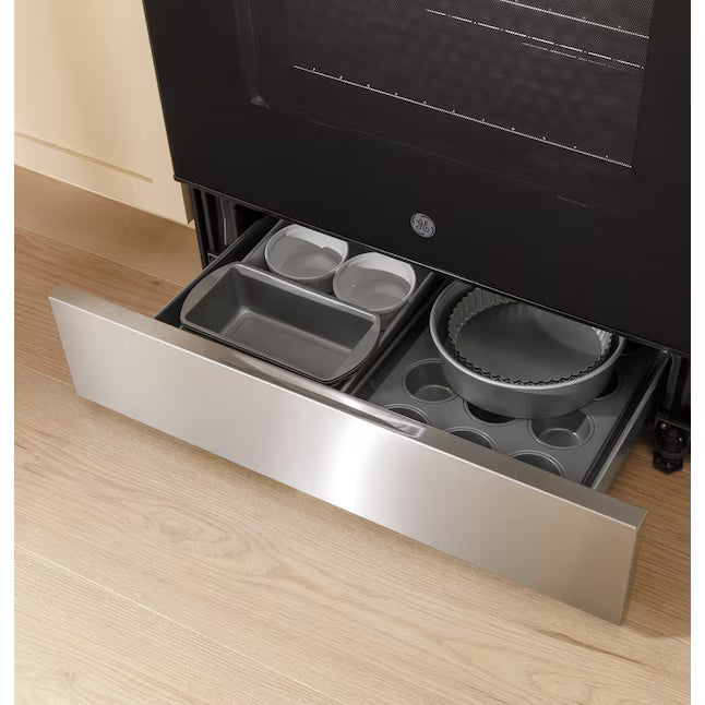 GE 30" Free-Standing Gas Convection Range with EasyWash™ Oven Tray and No Preheat Air Fry GE9845 - GGF600AVSS - New in Box
