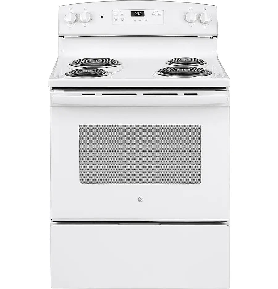 Pictures of GE® ENERGY STAR® 30" 4-Burner Free-Standing Electric Range in White JBS360DMWW - New in Box - Neu Appliance Outlet - Discount Appliance Outlet in Austin, Tx