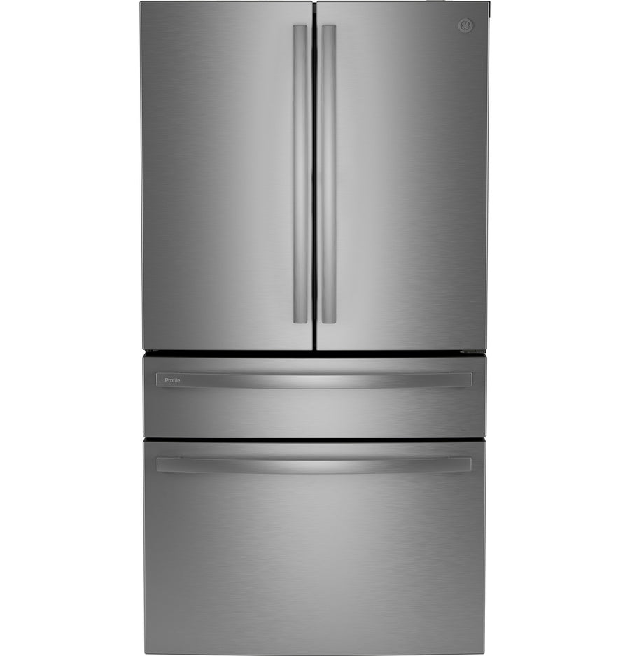 GE Profile™ ENERGY STAR® 29 Cu. Ft. Smart Fingerprint Resistant 4-Door French-Door Refrigerator with Door In Door GE9853 - PGD29BYTFS - New in Box