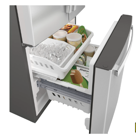 Pictures of 30 Inch Wide GE® ENERGY STAR® 20.8 Cu. Ft. French-Door Refrigerator with Icemaker and Advanced Water Filtration GNE21FYKFS - Open Box - Neu Appliance Outlet - Discount Appliance Outlet in Austin, Tx