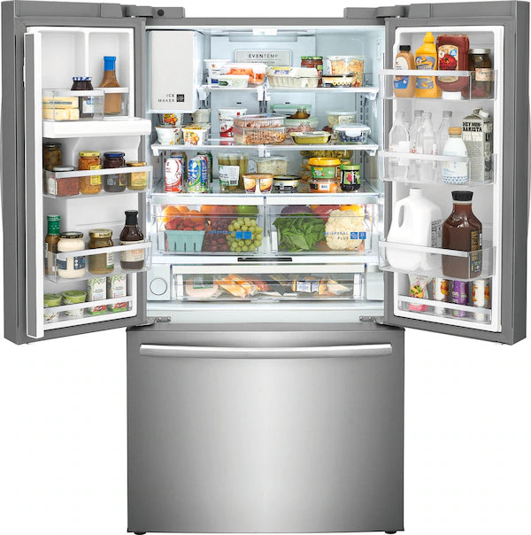 Pictures of Frigidaire 27.8-cu ft ENERGY STAR French Door Refrigerator with Dual Ice Maker in Fingerprint Resistant Stainless Steel - 3SD745 - GRFS2853AF - Scratch & Dent (Minor) - Neu Appliance Outlet - Discount Appliance Outlet in Austin, Tx