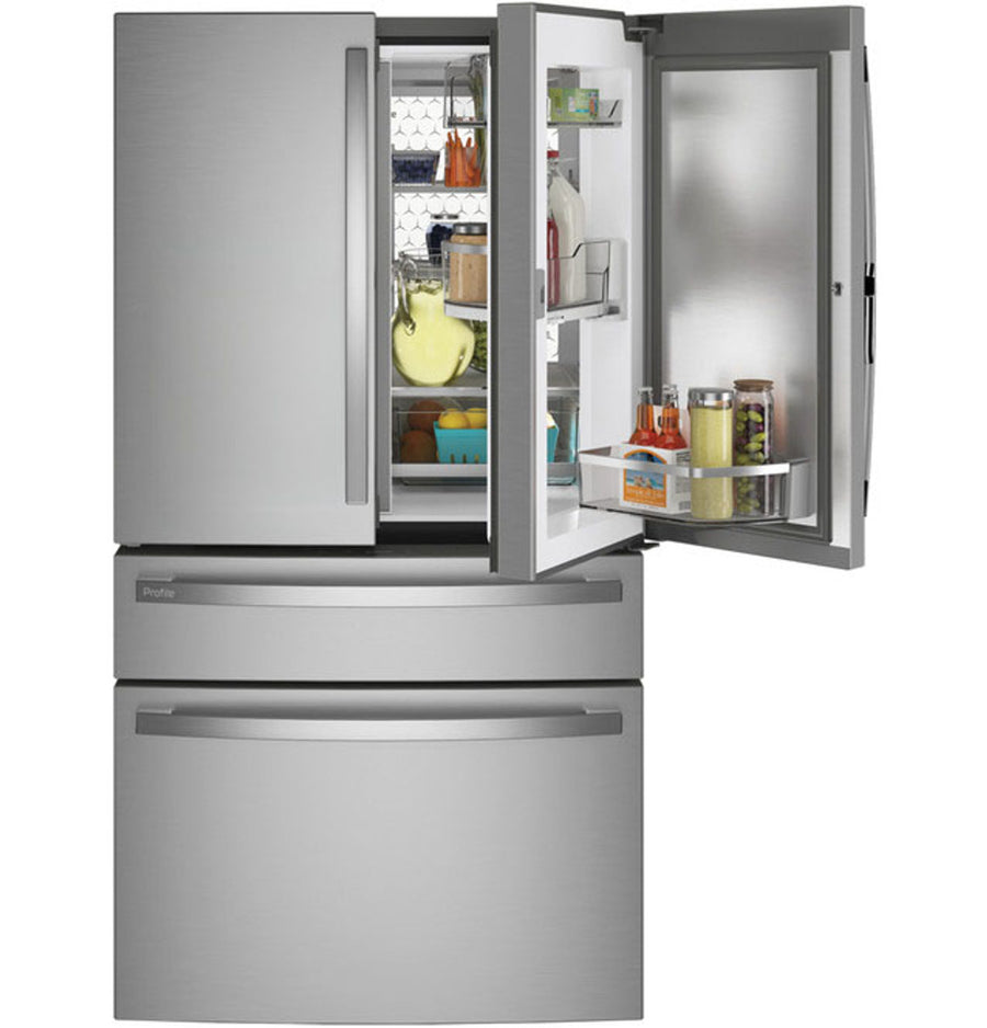 GE Profile™ ENERGY STAR® 29 Cu. Ft. Smart Fingerprint Resistant 4-Door French-Door Refrigerator with Door In Door GE9853 - PGD29BYTFS - New in Box