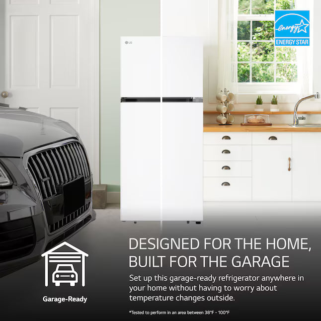 LG 28-inch 18 cu. ft. Garage Ready Top Freezer Refrigerator 22131SD110 - LT18S2100W - Scratch & Dent (Minor)