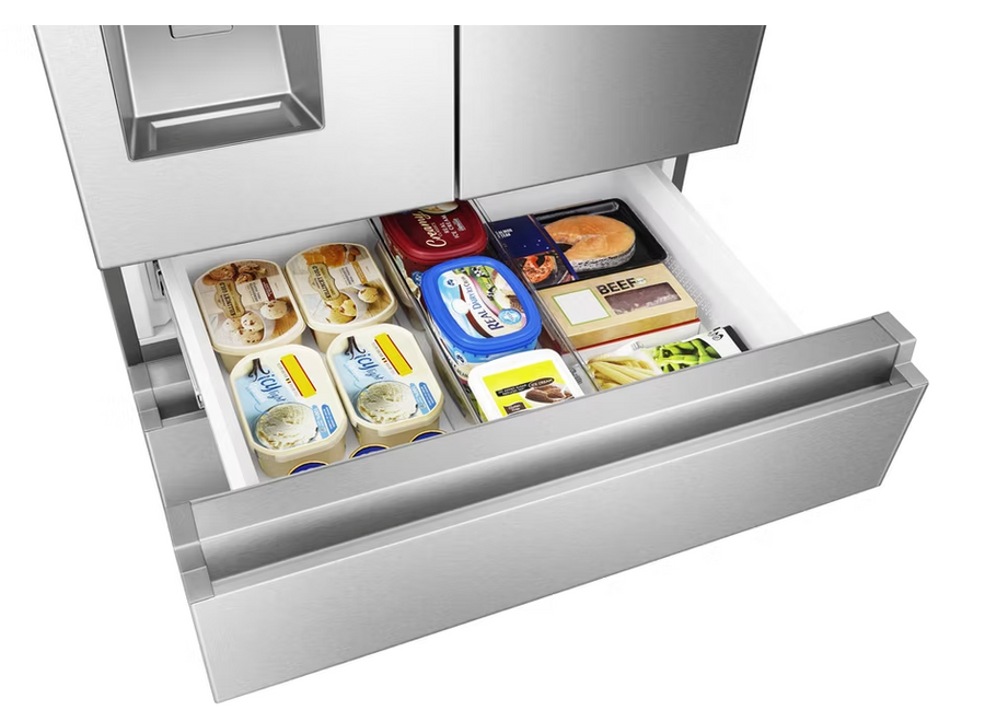 Hisense PureFlat 25.6-cu ft 4-Door Smart French Door ENERGY STAR Refrigerator in Stainless Steel with Ice Maker, Water and Ice Dispenser 22131SD103 - HRM260N6TSE - Scratch & Dent (Minor)